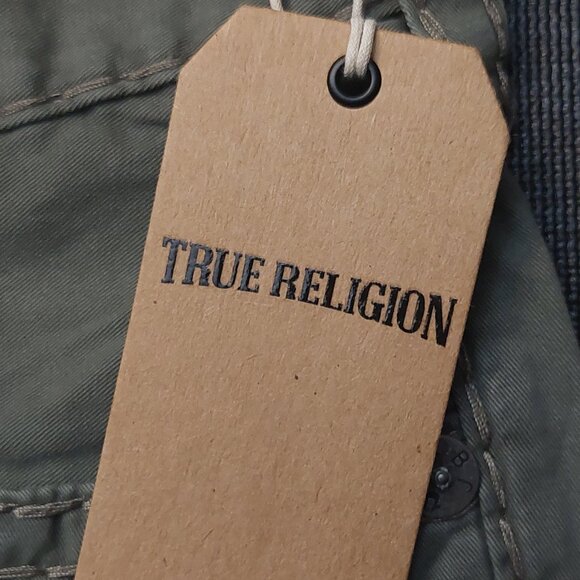 True Religion Men's Straight Jeans in Olive - Picture 9 of 16